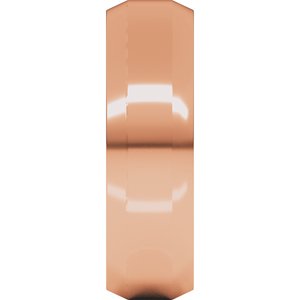 18K Yellow Or White Or Rose Gold Lightweight Beveled-Edge Comfort-Fit Flat Band