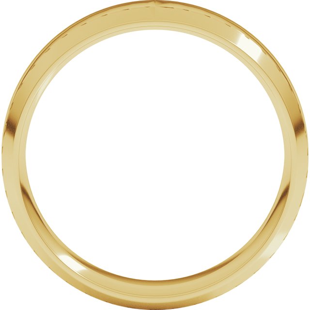 14K Yellow Or White Gold Or Platinum Lightweight Beveled-Edge Comfort Fit Light Band