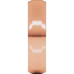 18K Yellow Or White Or Rose Gold Lightweight Beveled-Edge Comfort-Fit Flat Band