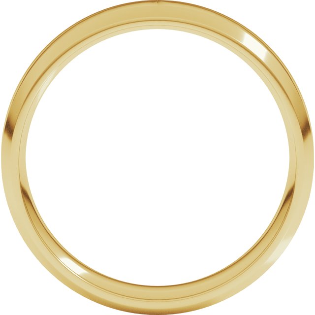 14K Yellow Or White Gold Or Platinum Lightweight Beveled-Edge Comfort Fit Light Band