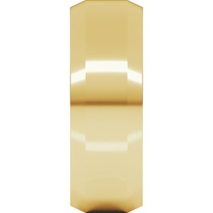 18K Yellow Or White Or Rose Gold Lightweight Beveled-Edge Comfort-Fit Flat Band
