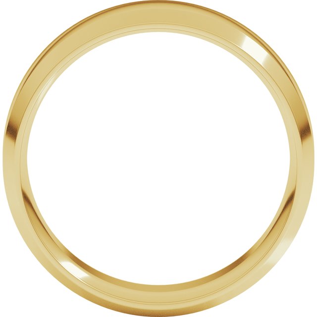 14K Yellow Or White Gold Or Platinum Lightweight Beveled-Edge Comfort Fit Light Band