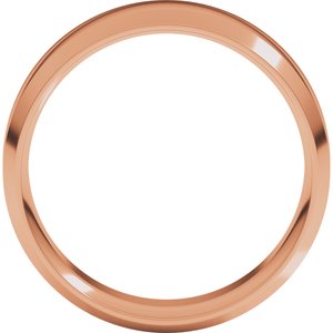 18K Yellow Or White Or Rose Gold Lightweight Beveled-Edge Comfort-Fit Flat Band