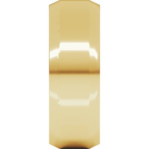 18K Yellow Or White Or Rose Gold Lightweight Beveled-Edge Flat Band