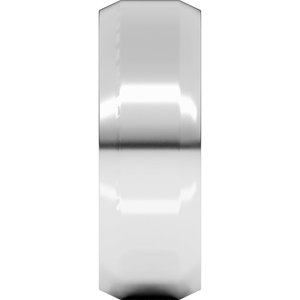 18K Yellow Or White Or Rose Gold Lightweight Beveled-Edge Flat Band