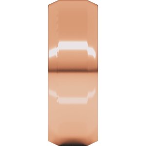 18K Yellow Or White Or Rose Gold Lightweight Beveled-Edge Flat Band