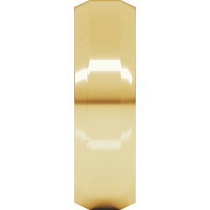 18K Yellow Or White Or Rose Gold Lightweight Beveled-Edge Flat Band