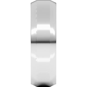 18K Yellow Or White Or Rose Gold Lightweight Beveled-Edge Flat Band
