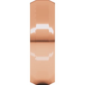 18K Yellow Or White Or Rose Gold Lightweight Beveled-Edge Flat Band