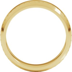 18K Yellow Or White Or Rose Gold Lightweight Beveled-Edge Flat Band