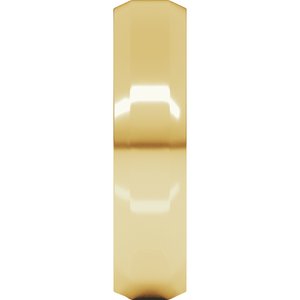 18K Yellow Or White Or Rose Gold Lightweight Beveled-Edge Flat Band