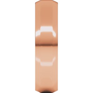 18K Yellow Or White Or Rose Gold Lightweight Beveled-Edge Flat Band