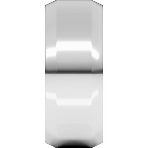18K Yellow Or White Or Rose Gold Lightweight Beveled-Edge Flat Band