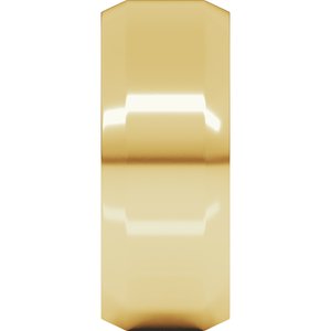 18K Yellow Or White Or Rose Gold Lightweight Beveled-Edge Flat Band