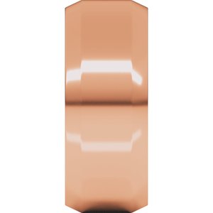 18K Yellow Or White Or Rose Gold Lightweight Beveled-Edge Flat Band