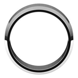 18K Yellow Or White Or Rose Gold Lightweight Beveled-Edge Flat Band