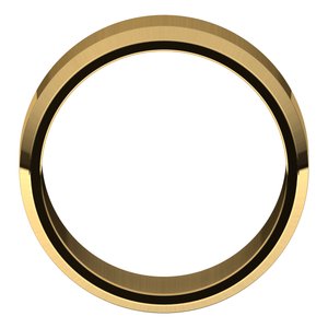 18K Yellow Or White Or Rose Gold Lightweight Beveled-Edge Flat Band