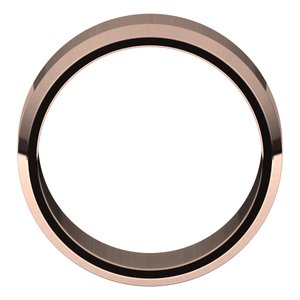 18K Yellow Or White Or Rose Gold Lightweight Beveled-Edge Flat Band