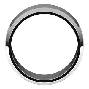 18K Yellow Or White Or Rose Gold Lightweight Beveled-Edge Flat Band