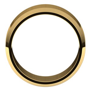 18K Yellow Or White Or Rose Gold Lightweight Beveled-Edge Flat Band