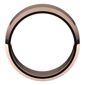 18K Yellow Or White Or Rose Gold Lightweight Beveled-Edge Flat Band