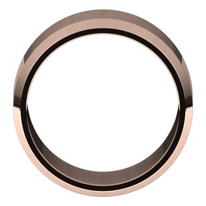 18K Yellow Or White Or Rose Gold Lightweight Beveled-Edge Flat Band