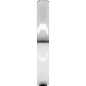 18K Yellow Or White Or Rose Gold Lightweight Beveled-Edge Flat Band