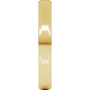 18K Yellow Or White Or Rose Gold Lightweight Beveled-Edge Flat Band
