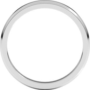 18K Yellow Or White Or Rose Gold Lightweight Beveled-Edge Flat Band