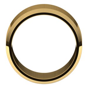 18K Yellow Or White Or Rose Gold Lightweight Beveled-Edge Flat Band