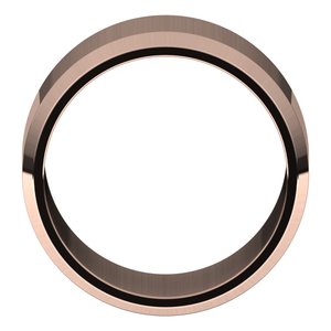18K Yellow Or White Or Rose Gold Lightweight Beveled-Edge Flat Band