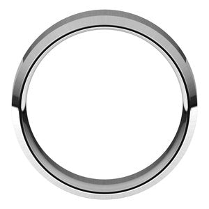 18K Yellow Or White Or Rose Gold Lightweight Beveled-Edge Comfort-Fit Flat Band
