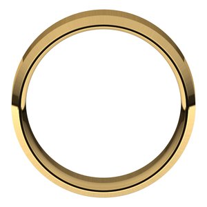 18K Yellow Or White Or Rose Gold Lightweight Beveled-Edge Comfort-Fit Flat Band
