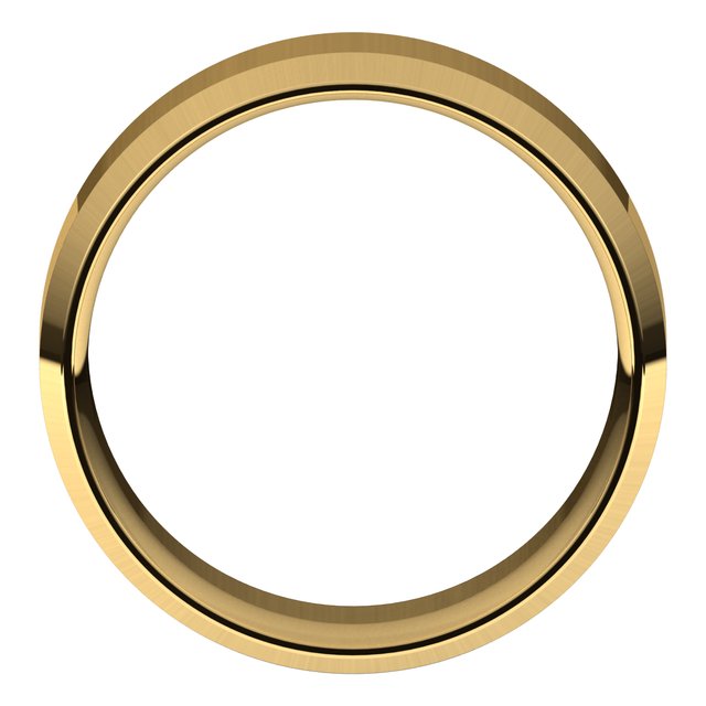 14K Yellow Or White Gold Or Platinum Lightweight Beveled-Edge Comfort Fit Light Band