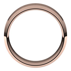 18K Yellow Or White Or Rose Gold Lightweight Beveled-Edge Comfort-Fit Flat Band