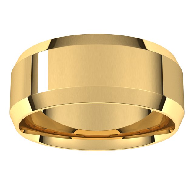 14K Yellow Or White Gold Or Platinum Lightweight Beveled-Edge Comfort Fit Light Band