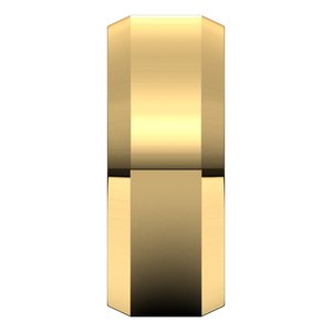 18K Yellow Or White Or Rose Gold Lightweight Beveled-Edge Comfort-Fit Flat Band