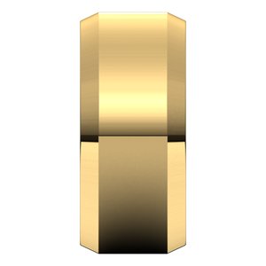 18K Yellow Or White Or Rose Gold Lightweight Beveled-Edge Comfort-Fit Flat Band
