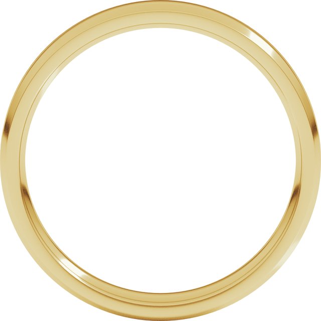 14K Yellow Or White Gold Or Platinum Lightweight Beveled-Edge Comfort Fit Light Band