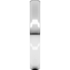 18K Yellow Or White Or Rose Gold Lightweight Beveled-Edge Comfort-Fit Flat Band