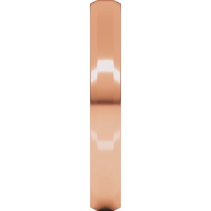 18K Yellow Or White Or Rose Gold Lightweight Beveled-Edge Comfort-Fit Flat Band