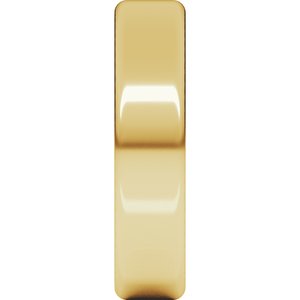 18K Yellow Or White Or Rose Gold Round-Edge Comfort-Fit Flat Band