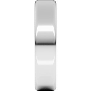 Platinum Round-Edge Comfort-Fit Flat Band