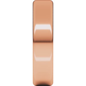 18K Yellow Or White Or Rose Gold Round-Edge Comfort-Fit Flat Band