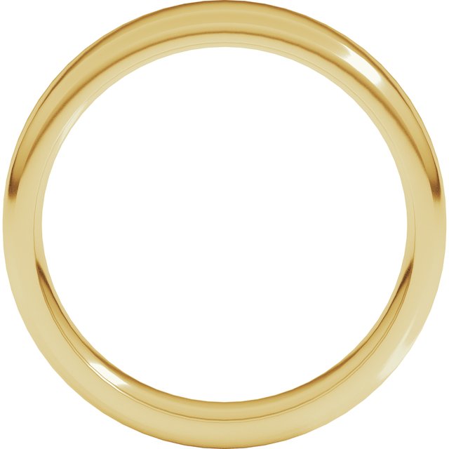 14K Yellow Or White Gold Or Sterling Silver Or Platinum Standard Flat Comfort Fit With Round Edge Band