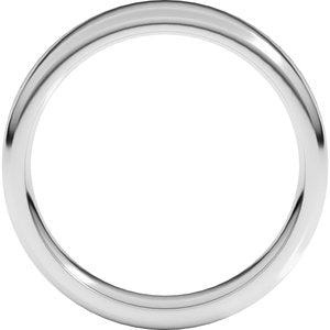 Platinum Round-Edge Comfort-Fit Flat Band