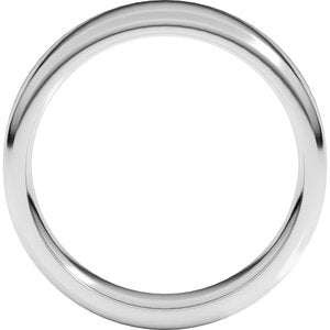 Platinum Round-Edge Comfort-Fit Flat Band