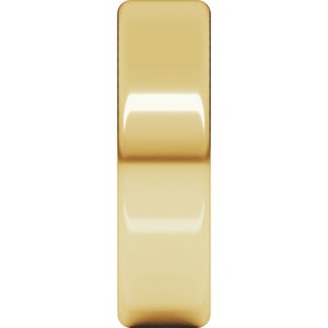 18K Yellow Or White Or Rose Gold Round-Edge Comfort-Fit Flat Band