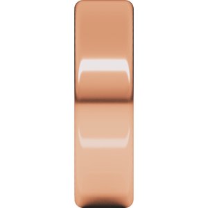 18K Yellow Or White Or Rose Gold Round-Edge Comfort-Fit Flat Band