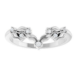 14K White Gold Lab-Grown Diamond Round 1.5 Mm Lab-Grown Diamond Polished .05 Ctw Lab Grown Diamond Anniversary Band Size 7